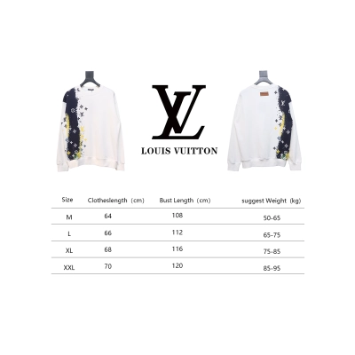 Louis Vuitton 24Fw Ink Splashing Old Flower Print Round Neck Sweatshirt White 02