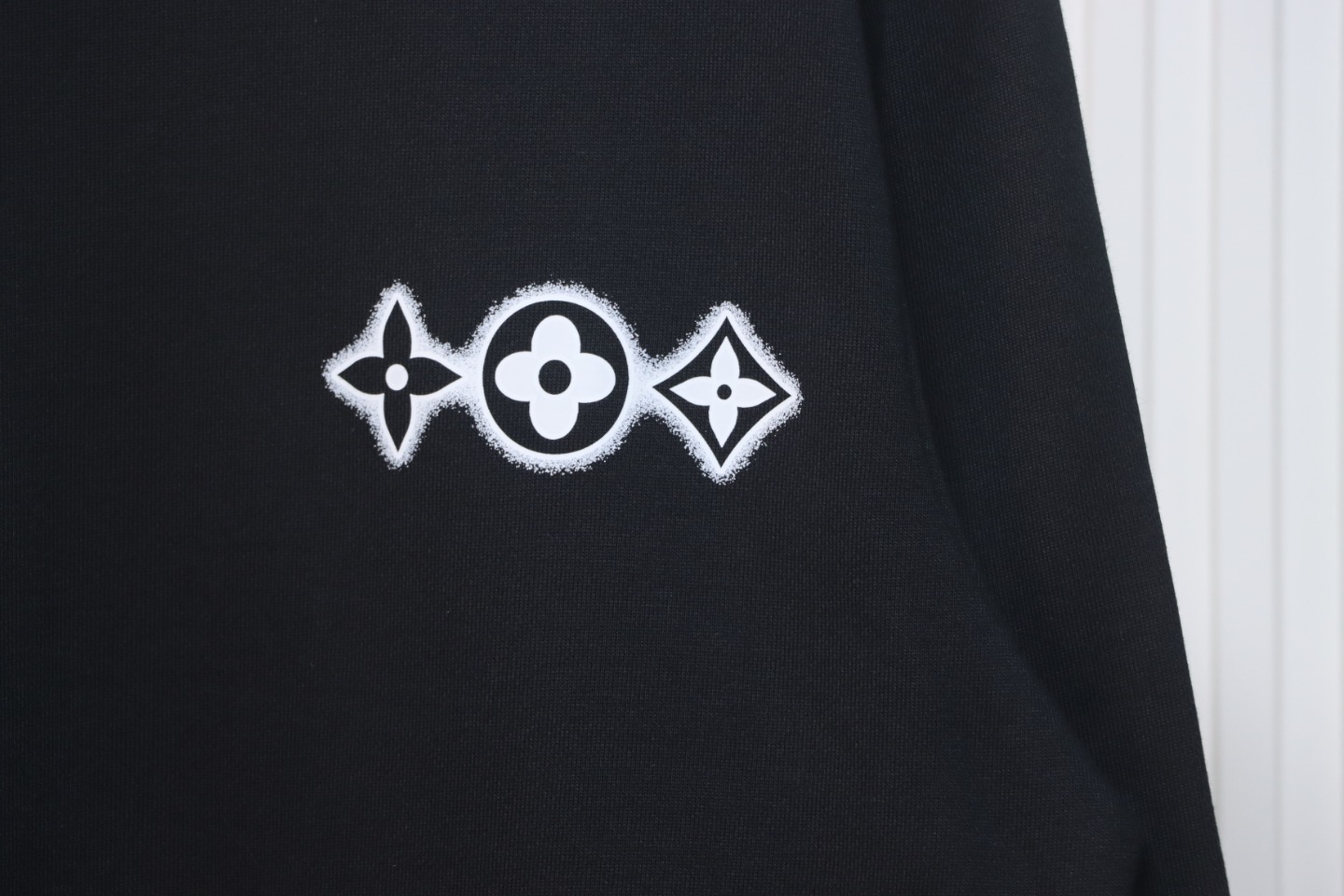 Louis Vuitton 24FW Three Flower Round Neck Sweatshirt Black