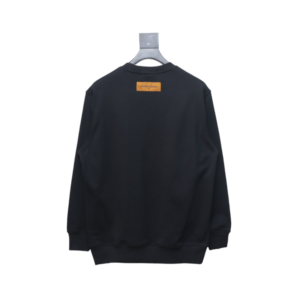 Louis Vuitton 24FW Three Flower Round Neck Sweatshirt Black