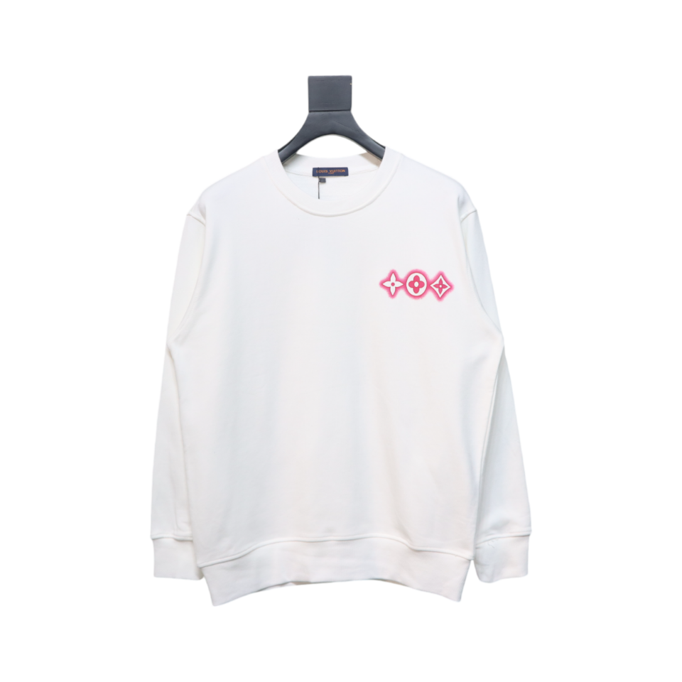 Louis Vuitton 24FW Three Flower Round Neck Sweatshirt White