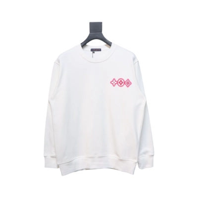 Louis Vuitton 24FW Three Flower Round Neck Sweatshirt White 01