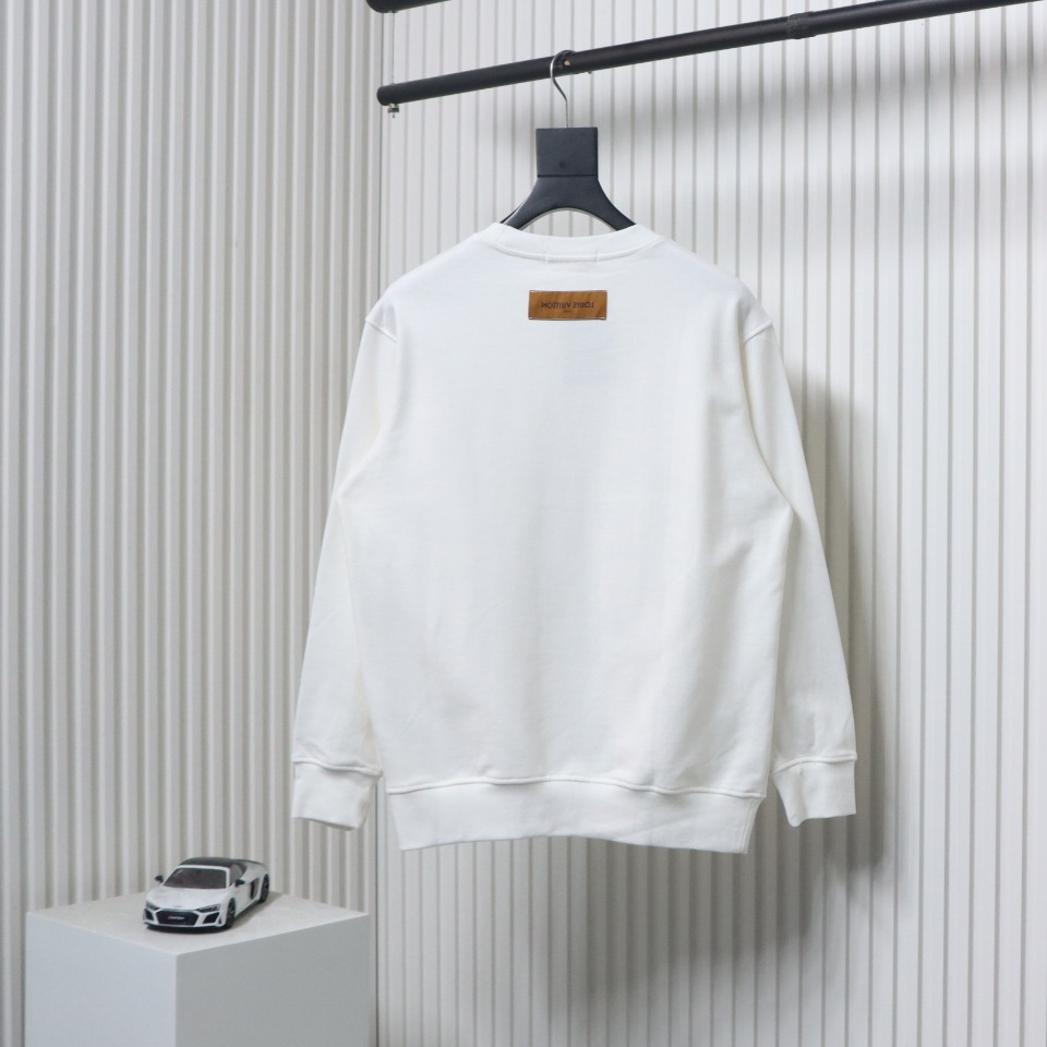 Louis Vuitton 24FW Three Flower Round Neck Sweatshirt White