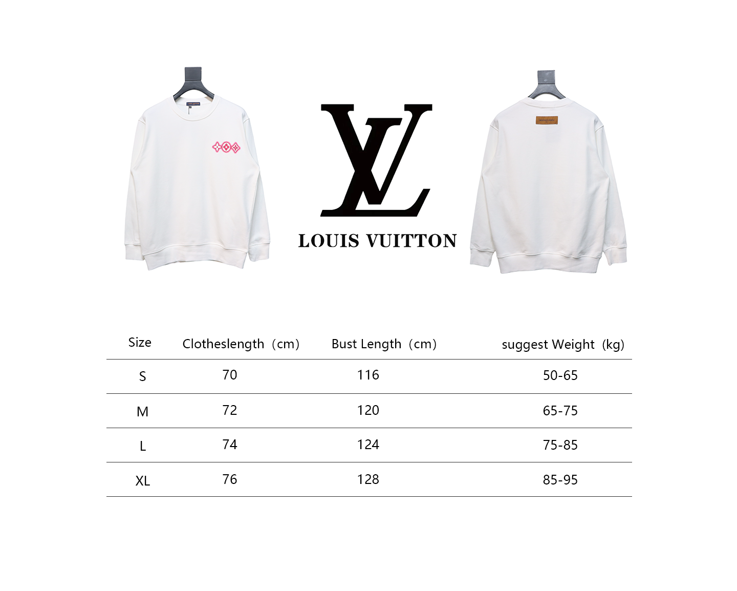 Louis Vuitton 24FW Three Flower Round Neck Sweatshirt White