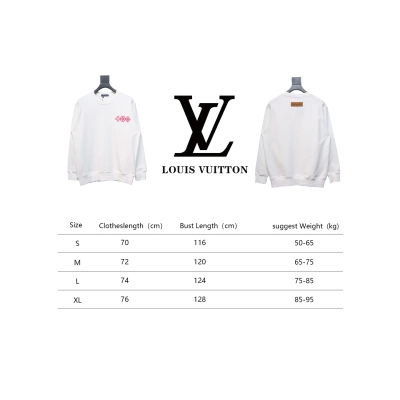 Louis Vuitton 24FW Three Flower Round Neck Sweatshirt White 02
