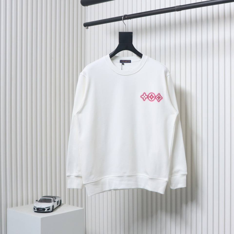 Louis Vuitton 24FW Three Flower Round Neck Sweatshirt White