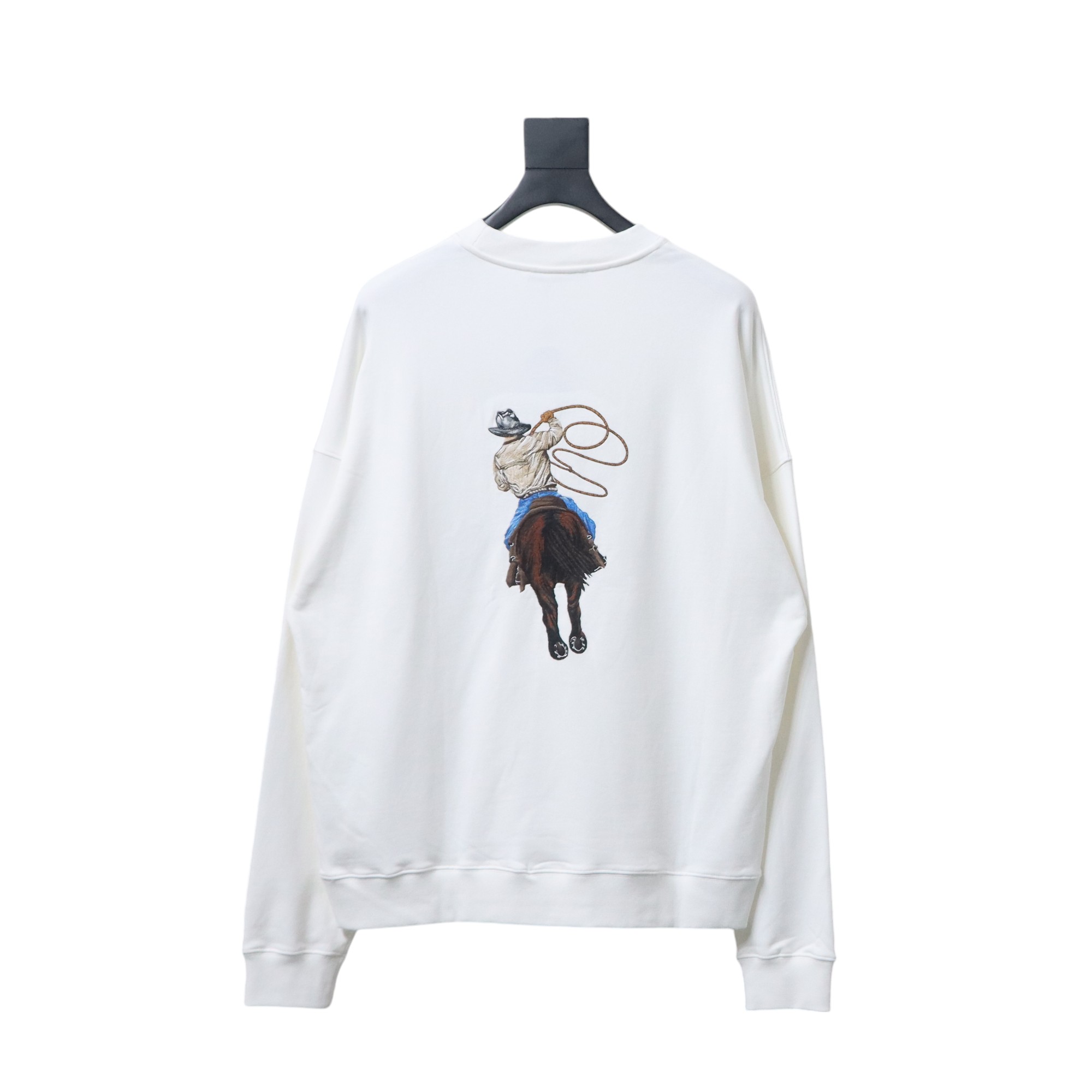 Louis Vuitton 24Fw Western Denim Heavy Embroidery Crewneck Sweatshirt