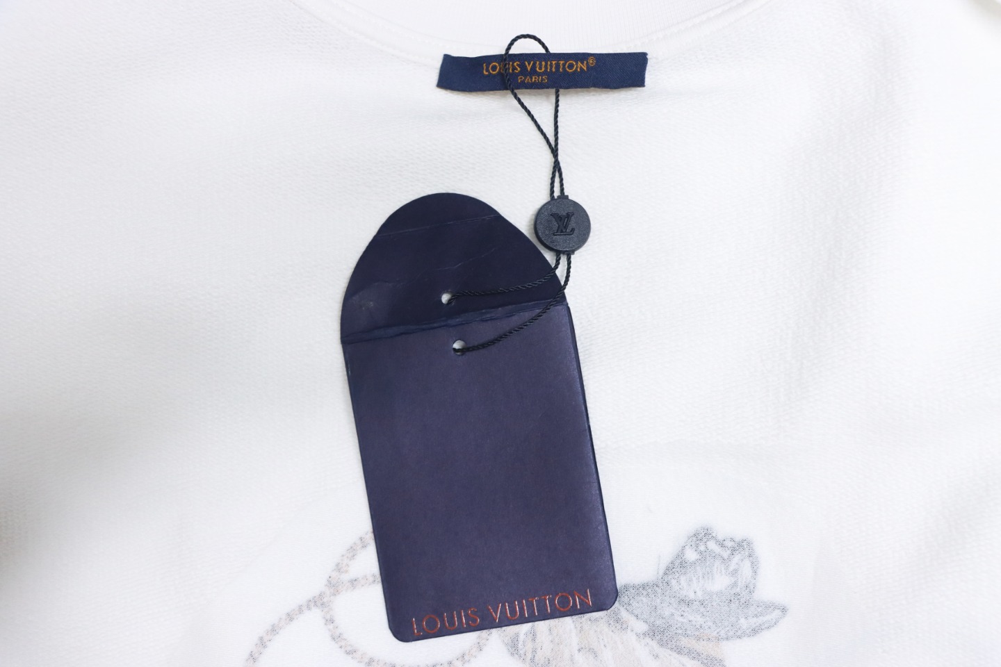 Louis Vuitton 24Fw Western Denim Heavy Embroidery Crewneck Sweatshirt
