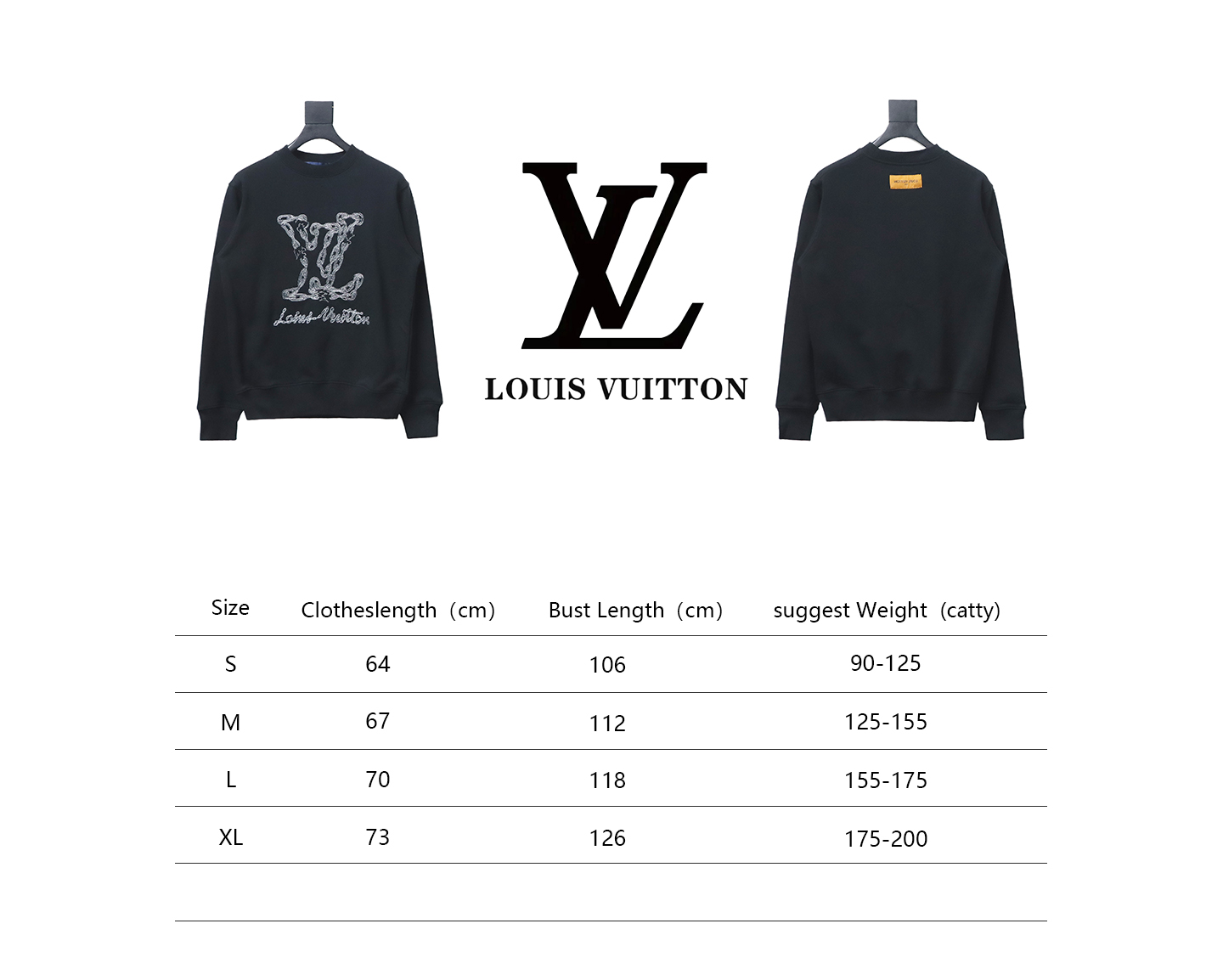 Louis Vuitton Chain Embroidery Crewneck Sweatshirt