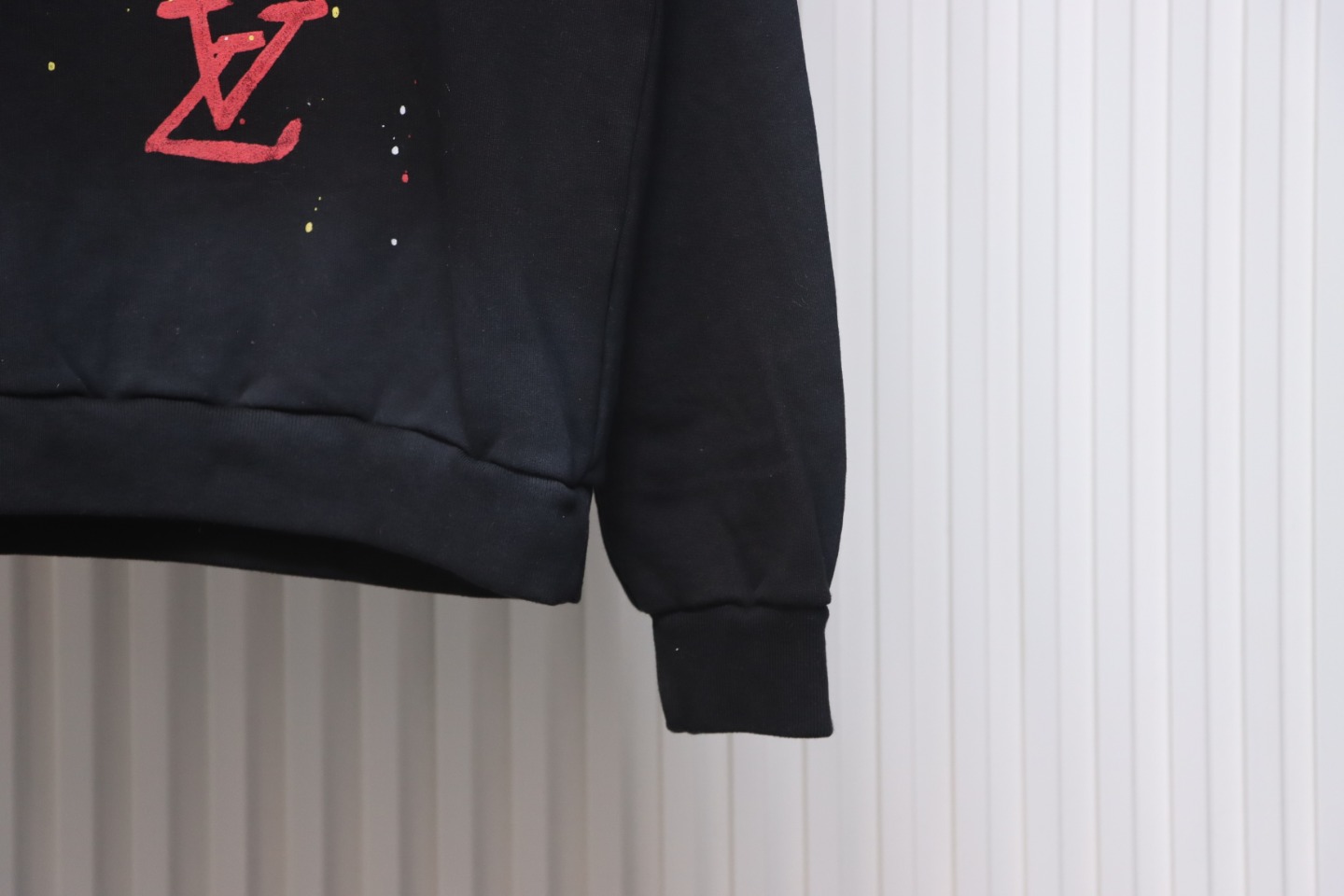 Louis Vuitton Graffiti Lettering Crewneck Sweatshirt Black