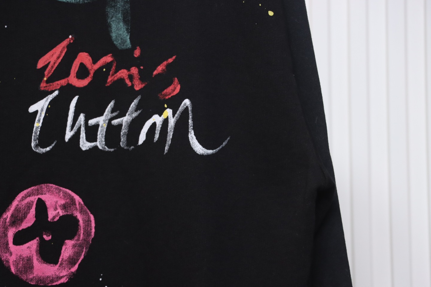 Louis Vuitton Graffiti Lettering Crewneck Sweatshirt Black