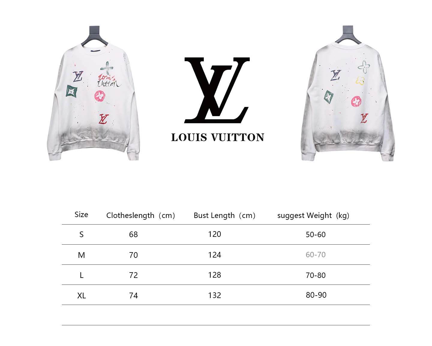 Louis Vuitton Graffiti Lettering Crewneck Sweatshirt White