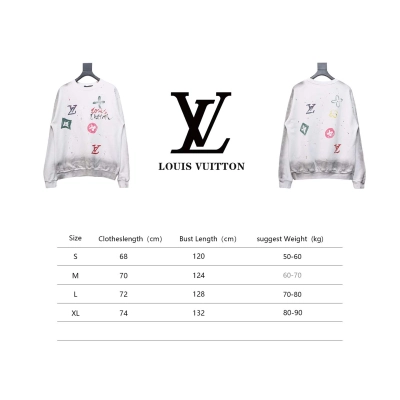 Louis Vuitton Graffiti Lettering Crewneck Sweatshirt White 02