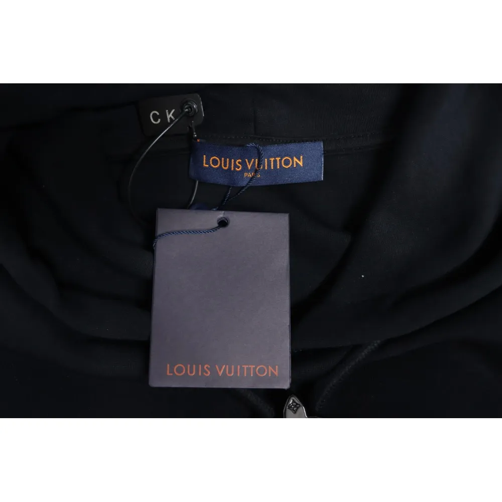 Louis Vuitton Hardware Floral Hoodie Black