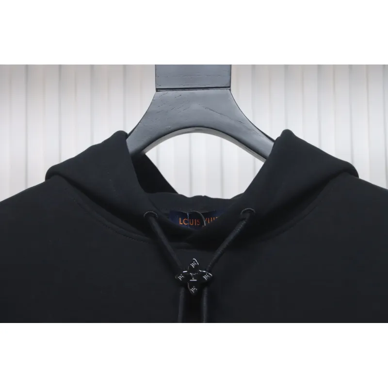 Louis Vuitton Hardware Floral Hoodie Black