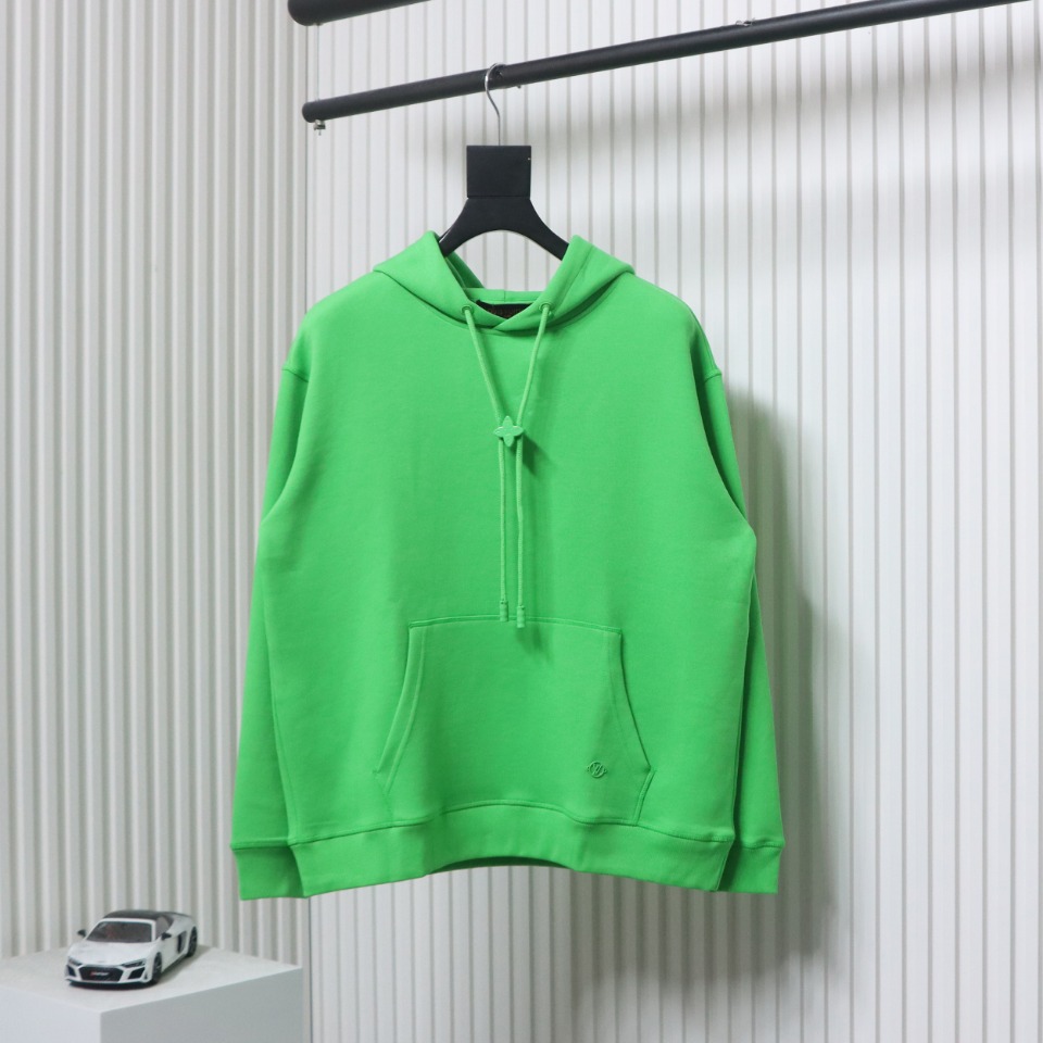 Louis Vuitton Hardware Floral Hoodie Green