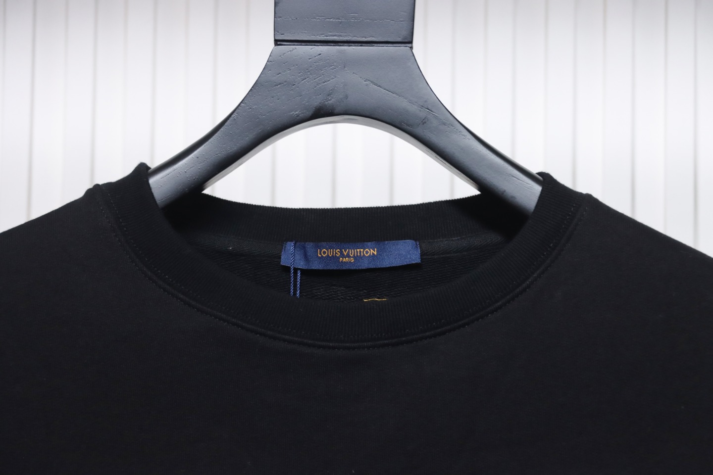 Louis Vuitton LV Logo Splash Print Round Neck Sweatshirt Black