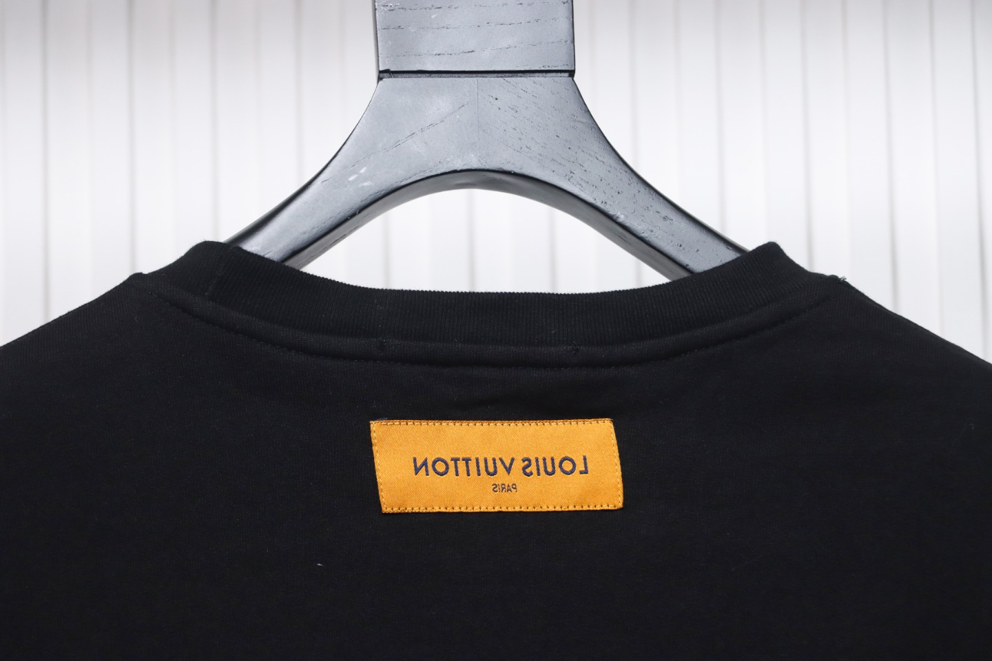 Louis Vuitton LV Logo Splash Print Round Neck Sweatshirt Black