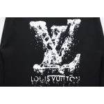 Louis Vuitton LV Logo Splash Print Round Neck Sweatshirt Black