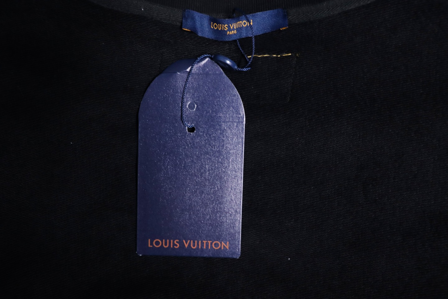 Louis Vuitton LV Logo Splash Print Round Neck Sweatshirt Black