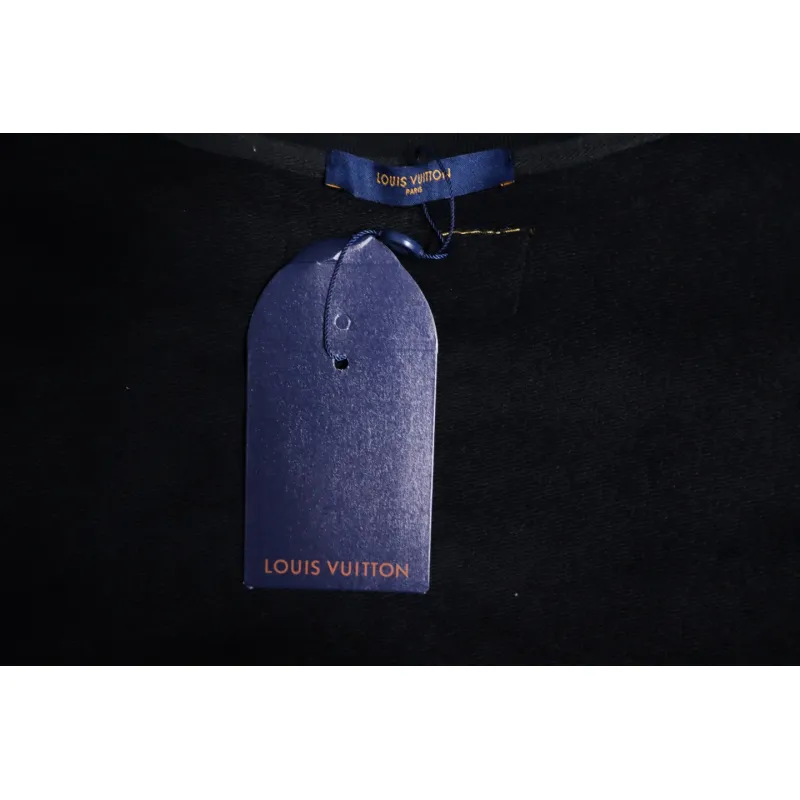 Louis Vuitton LV Logo Splash Print Round Neck Sweatshirt Black