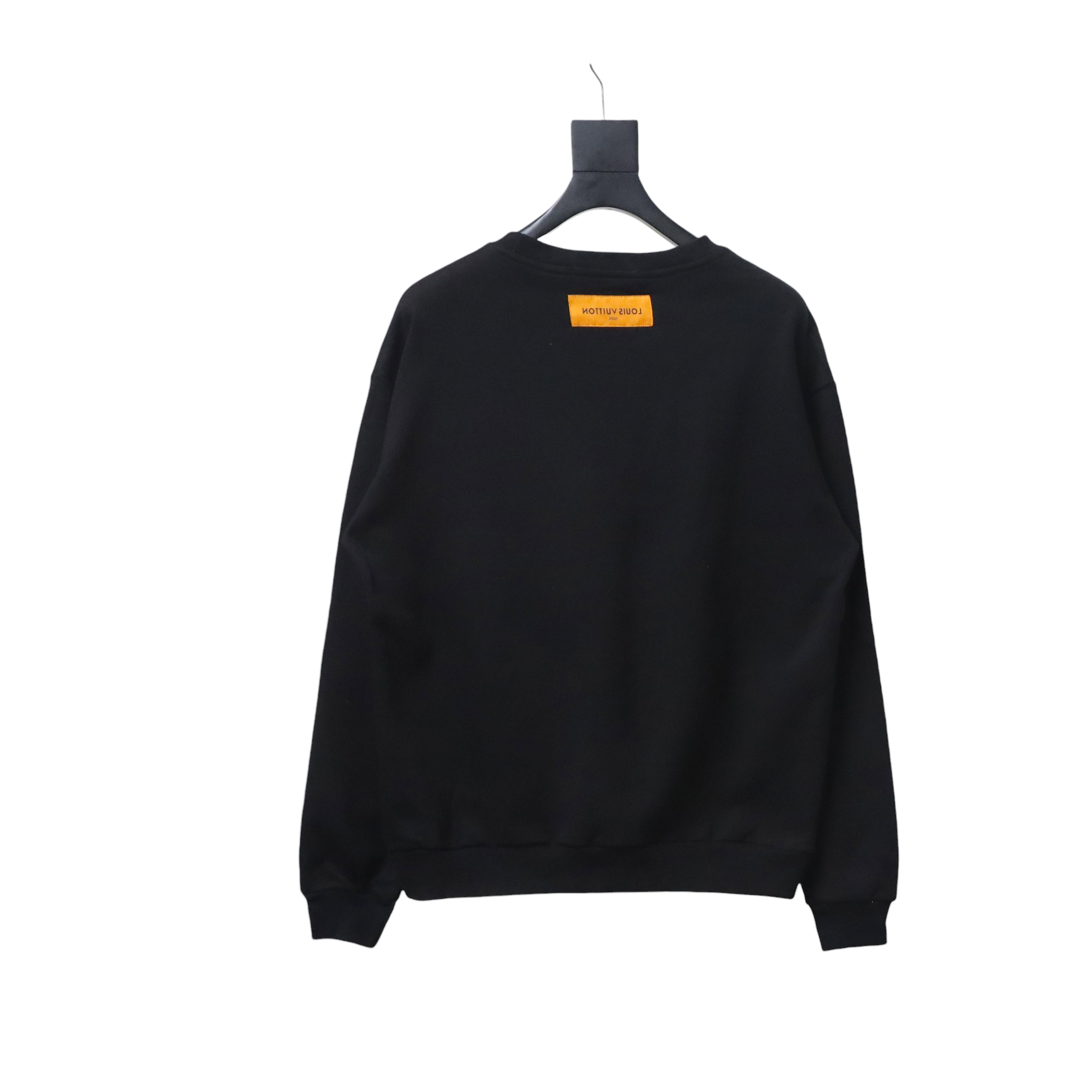 Louis Vuitton LV Logo Splash Print Round Neck Sweatshirt Black