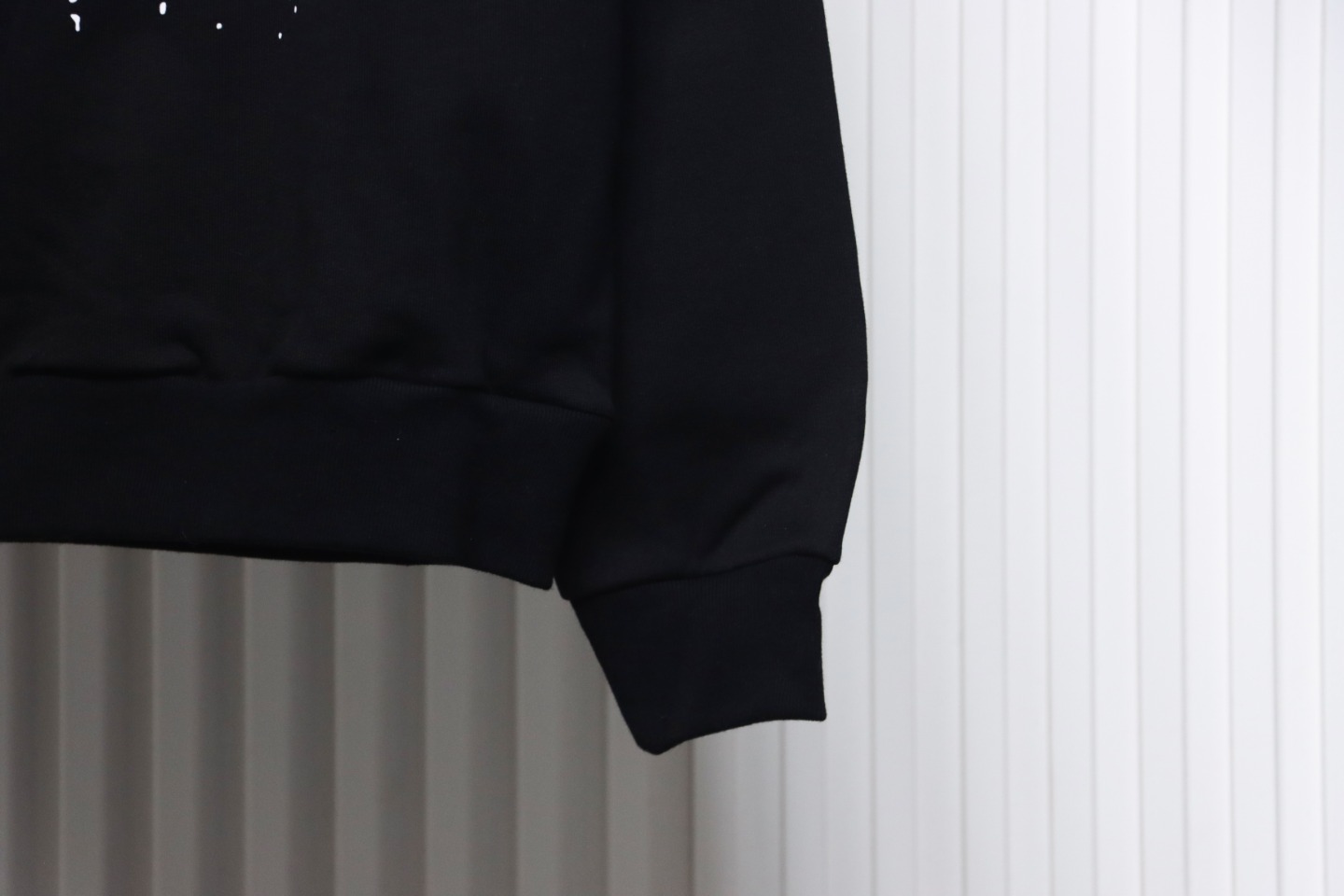 Louis Vuitton LV Logo Splash Print Round Neck Sweatshirt Black