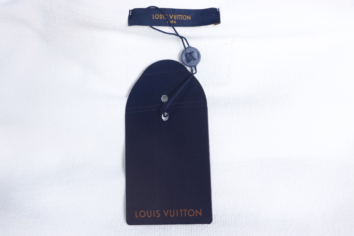 Louis Vuitton LV Logo Splash Print Round Neck Sweatshirt White