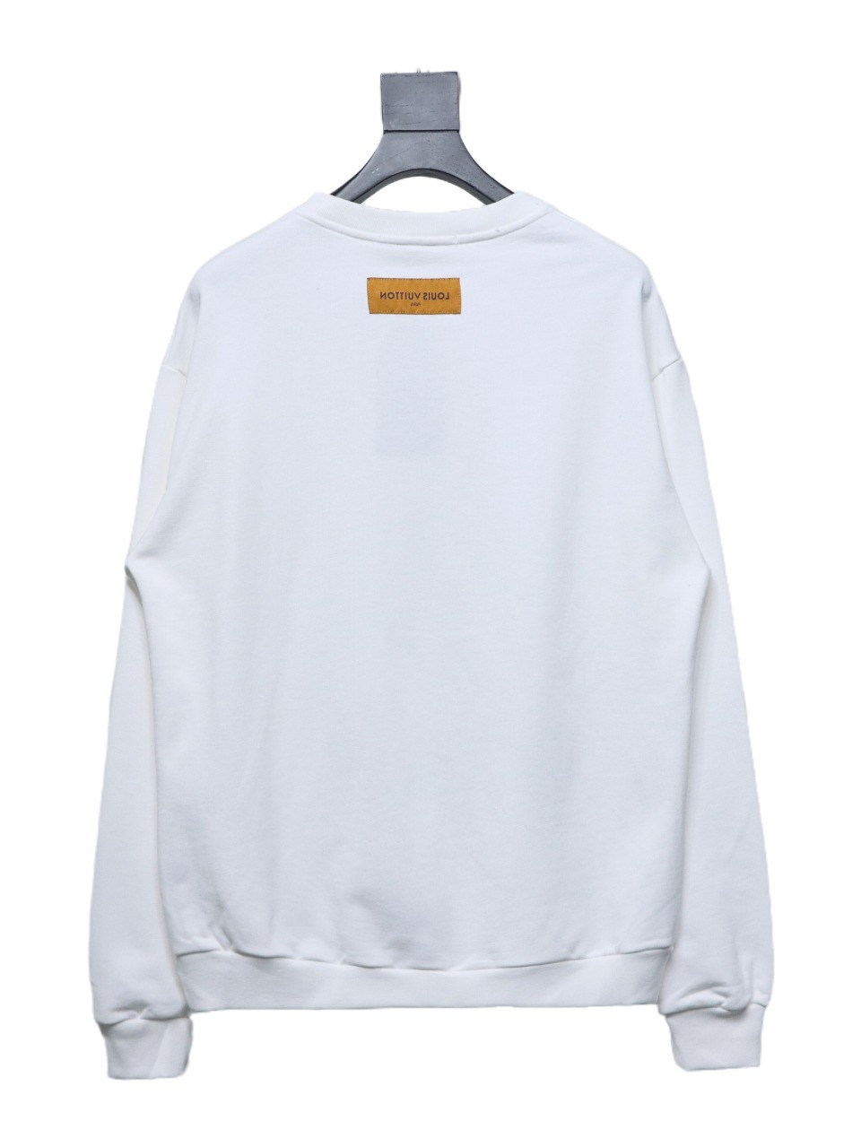 Louis Vuitton Neck Letter Towel Embroidered Round Neck Sweatshirt White