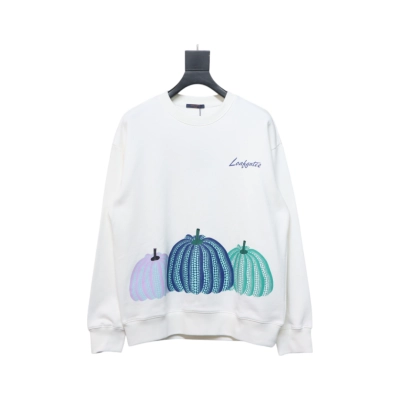 Louis Vuitton Pumpkin Print Crewneck Sweatshirt White 01