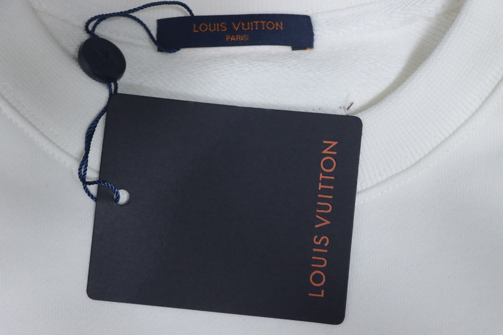 Louis Vuitton Pumpkin Print Crewneck Sweatshirt White