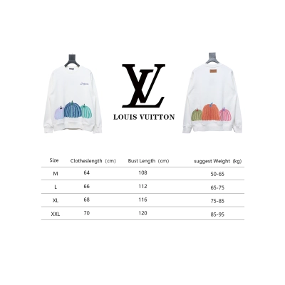 Louis Vuitton Pumpkin Print Crewneck Sweatshirt White 02