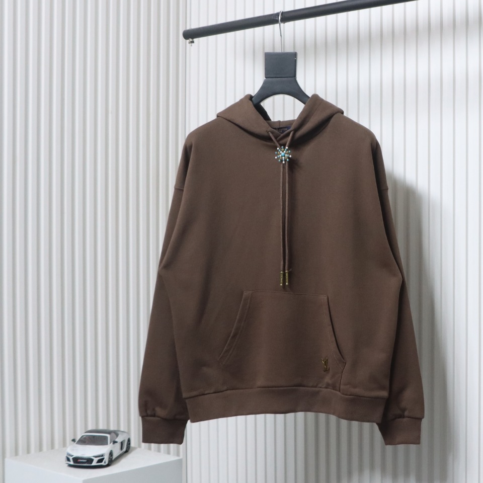 Louis Vuitton Turquoise Sunflower Drawstring Hoodie