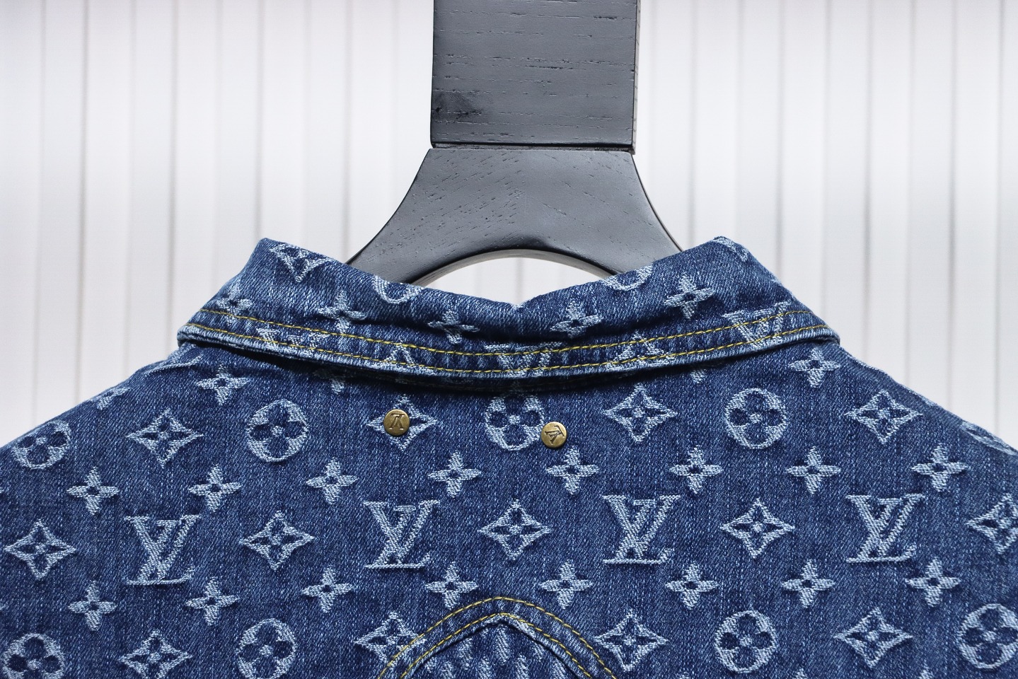 Louis Vuitton 20Fw Checkerboard Pattern Denim Long Sleeve Jacket