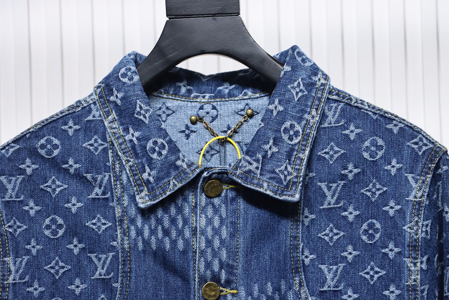 Louis Vuitton 20Fw Checkerboard Pattern Denim Long Sleeve Jacket