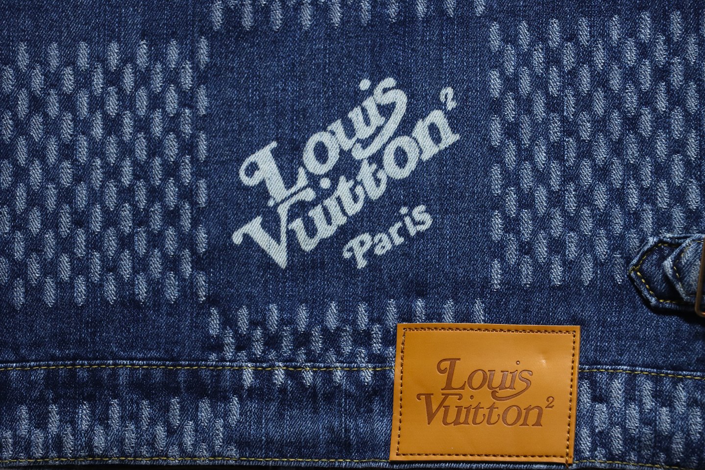 Louis Vuitton 20Fw Checkerboard Pattern Denim Long Sleeve Jacket