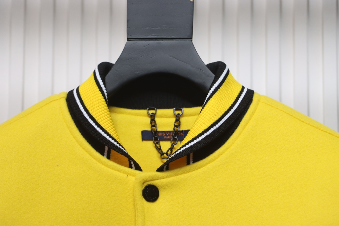 Louis Vuitton 22FW Embroidered Leather Baseball Jacket