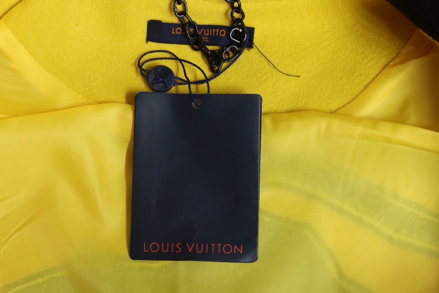 Louis Vuitton 22FW Embroidered Leather Baseball Jacket