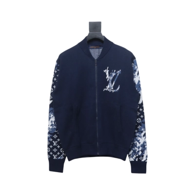 Louis Vuitton 23Fw Floral Jacquard Logo Knitted Jacket 01