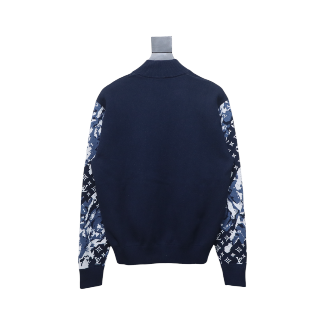 Louis Vuitton 23Fw Floral Jacquard Logo Knitted Jacket
