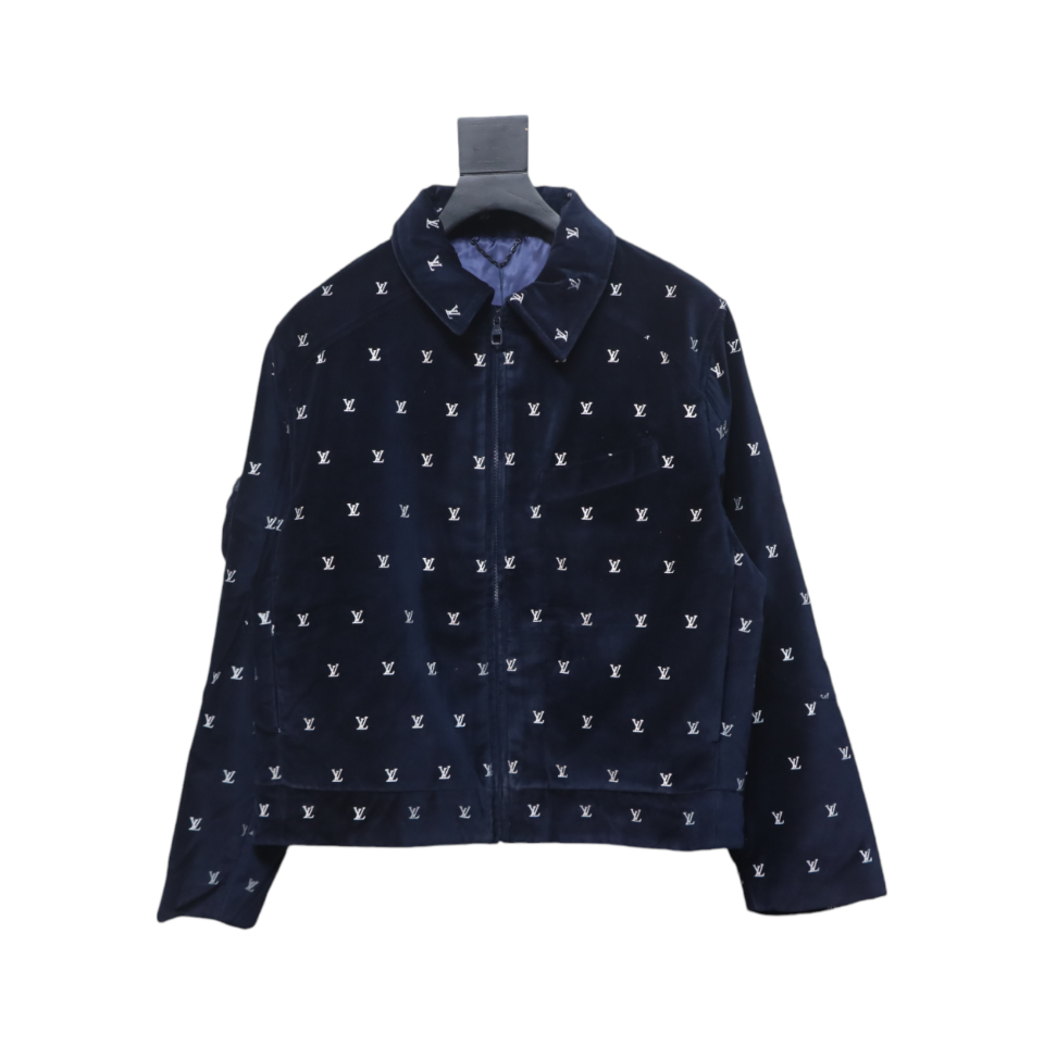 Louis Vuitton 23FW Full Print Velvet Cotton Jacket