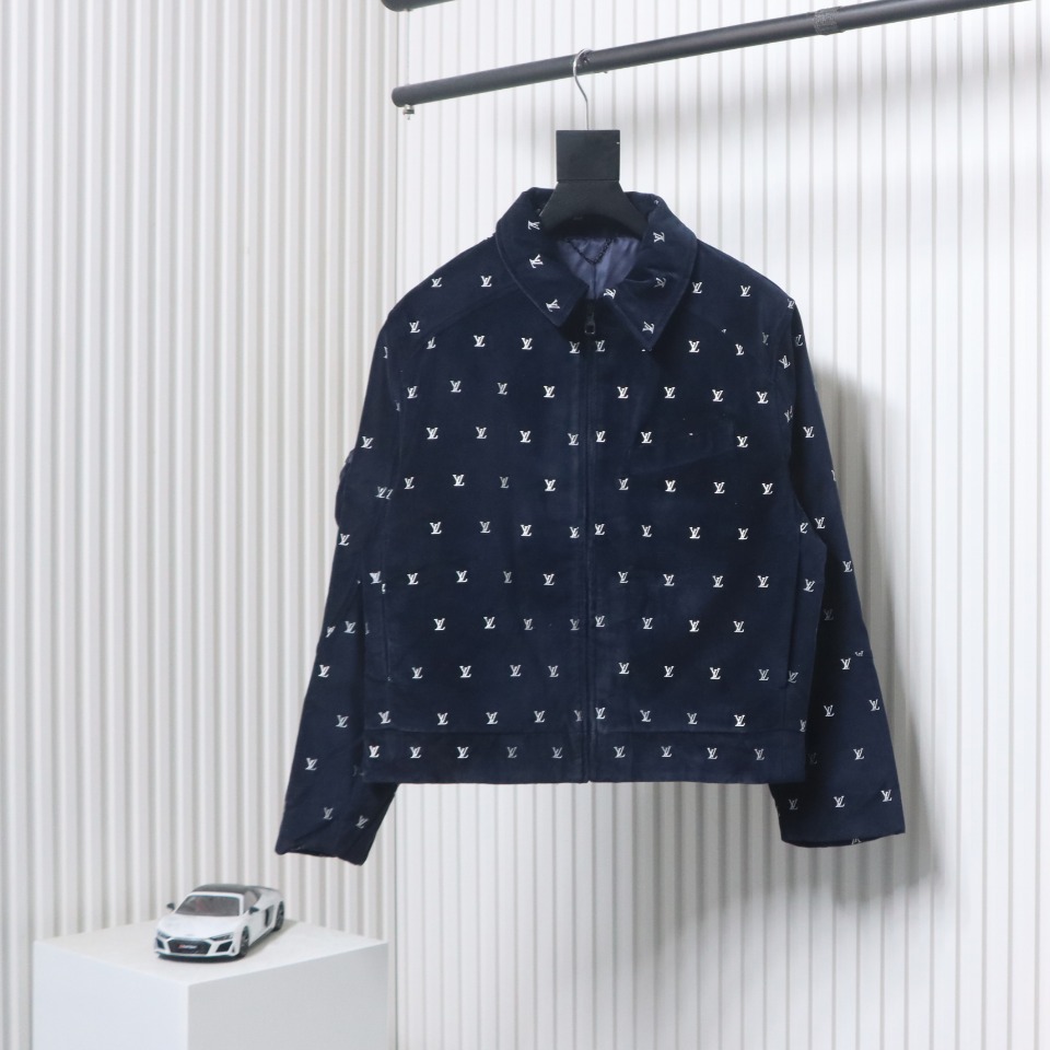 Louis Vuitton 23FW Full Print Velvet Cotton Jacket