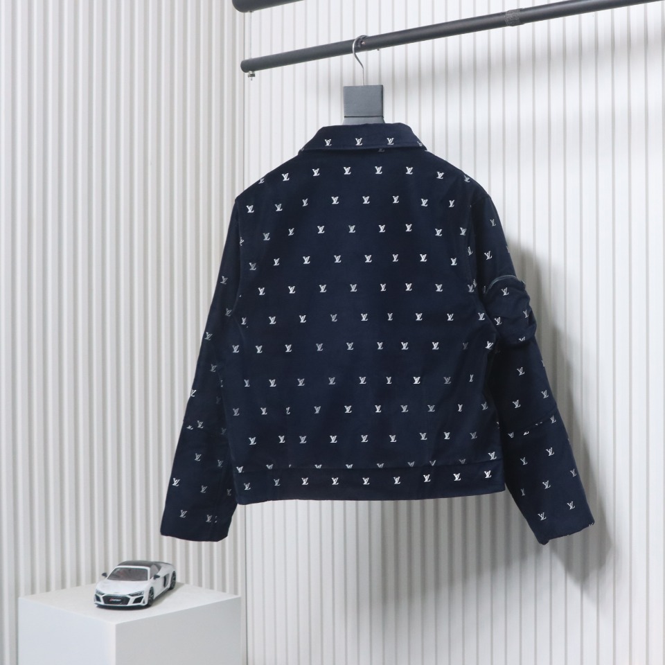 Louis Vuitton 23FW Full Print Velvet Cotton Jacket