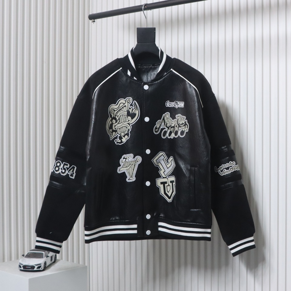 Louis Vuitton 23Fw Harp Monogram Baseball Jacket