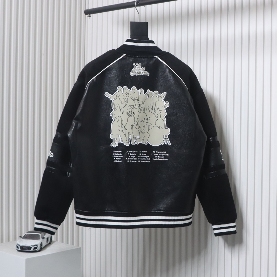 Louis Vuitton 23Fw Harp Monogram Baseball Jacket