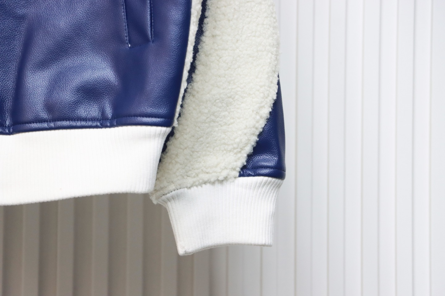 Louis Vuitton 23Fw Patchwork Old Flower Lamb Fleece Baseball Jacket