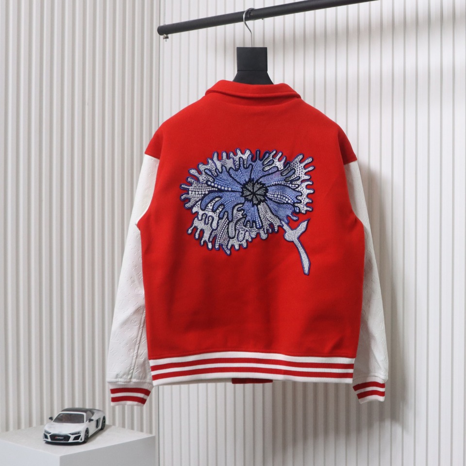 Louis Vuitton 23Fw Psychedelic Floral Baseball Jacket