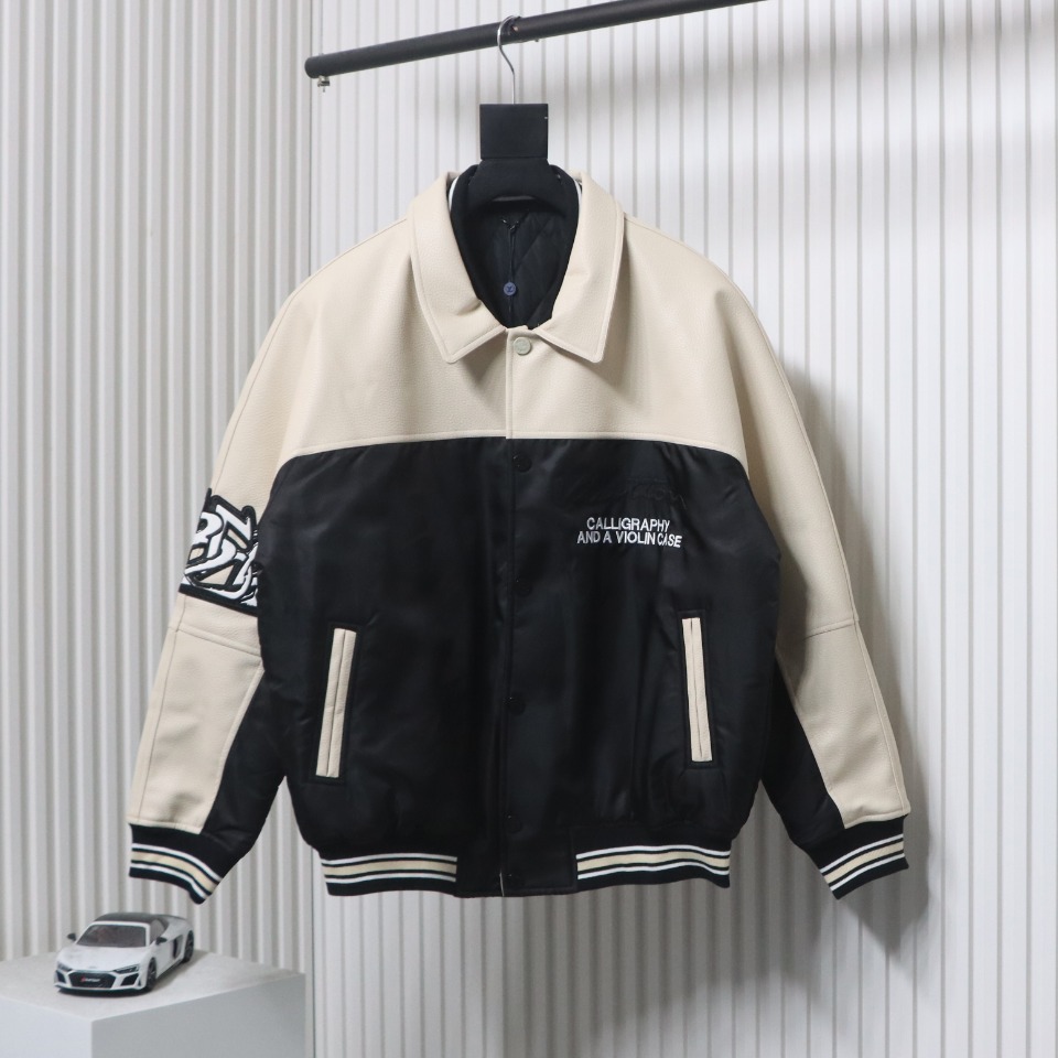 Louis Vuitton 23Fw Small Letter Colorblock Baseball Jacket