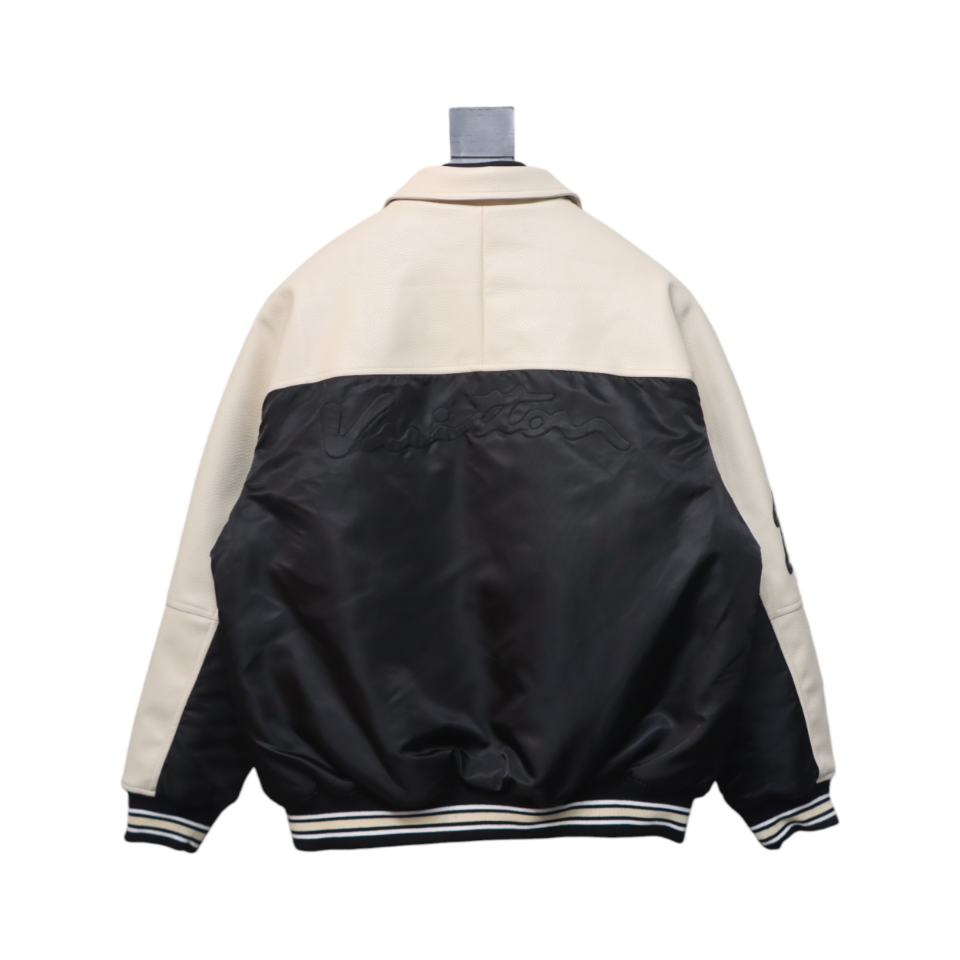 Louis Vuitton 23Fw Small Letter Colorblock Baseball Jacket