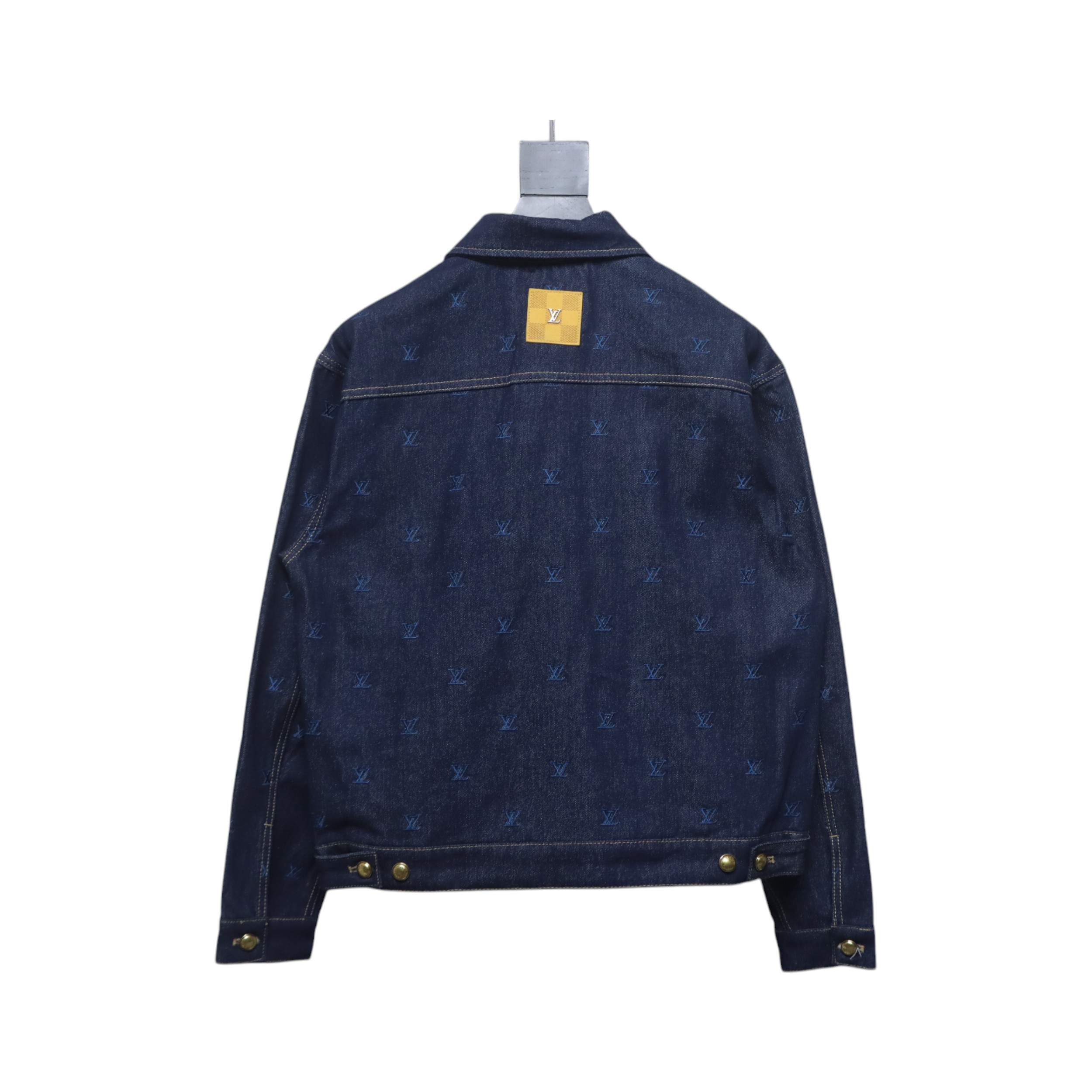 Louis Vuitton 24 Logo Embroidered Blue Denim Jacket