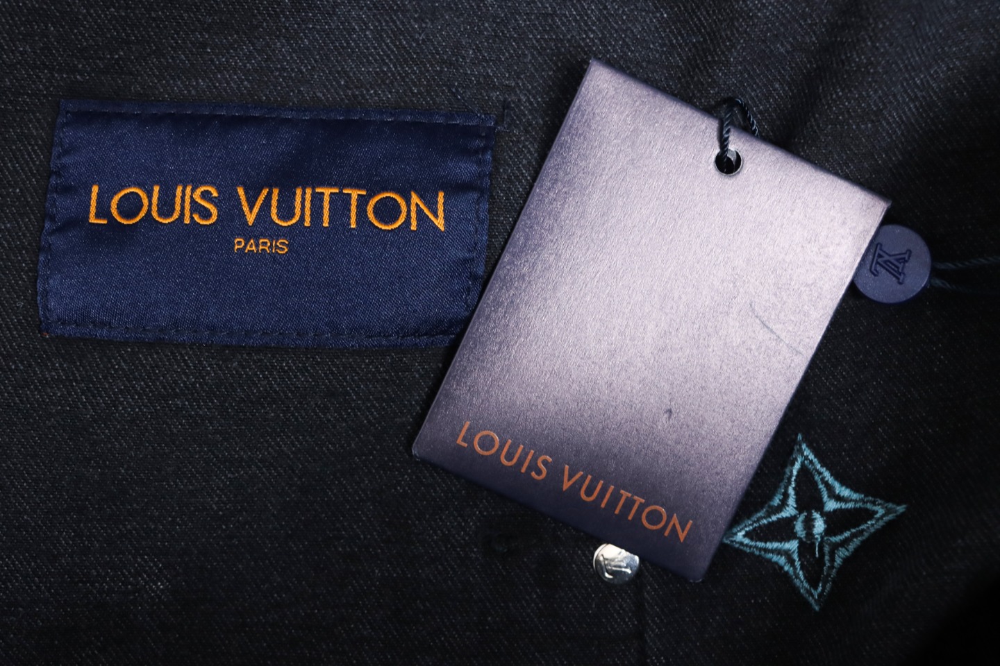 Louis Vuitton 24Fw All-Over Embroidered Monogram Gradient Washed Denim Jacket